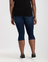 Pantaloni capri - Vita elasticizzata - blu scuro